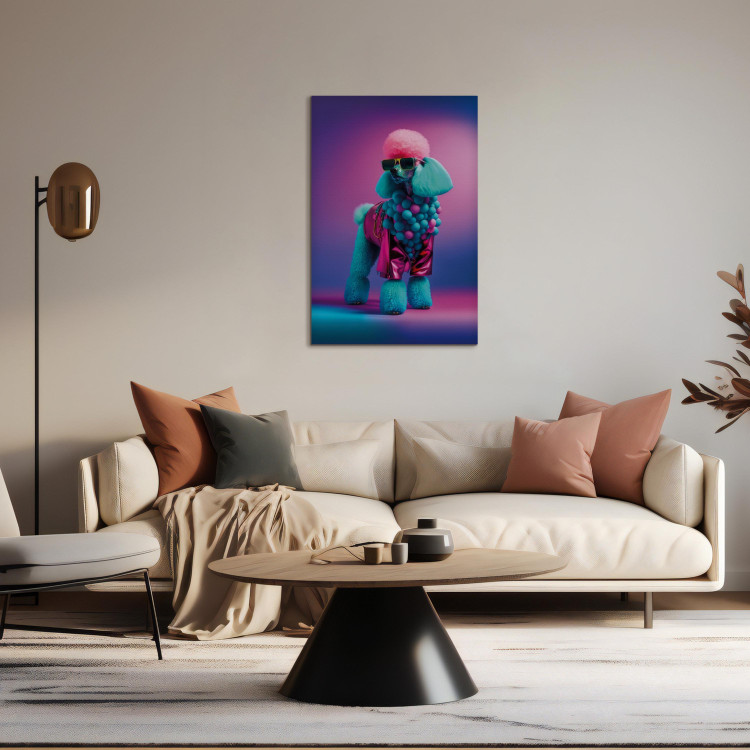 Canvas AI Dog Poodle - Fluffy Animal in a Fashionable Colorful Outfit - Vertical 150188 additionalImage 9