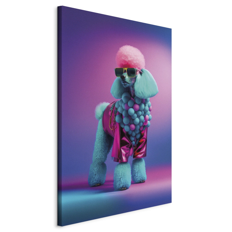 Canvas AI Dog Poodle - Fluffy Animal in a Fashionable Colorful Outfit - Vertical 150188 additionalImage 2