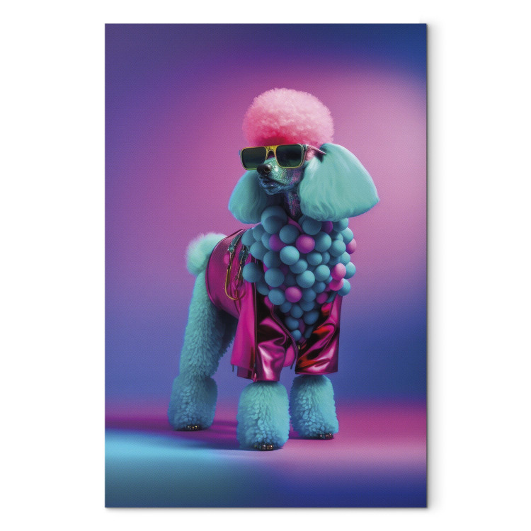 Canvas AI Dog Poodle - Fluffy Animal in a Fashionable Colorful Outfit - Vertical 150188 additionalImage 7