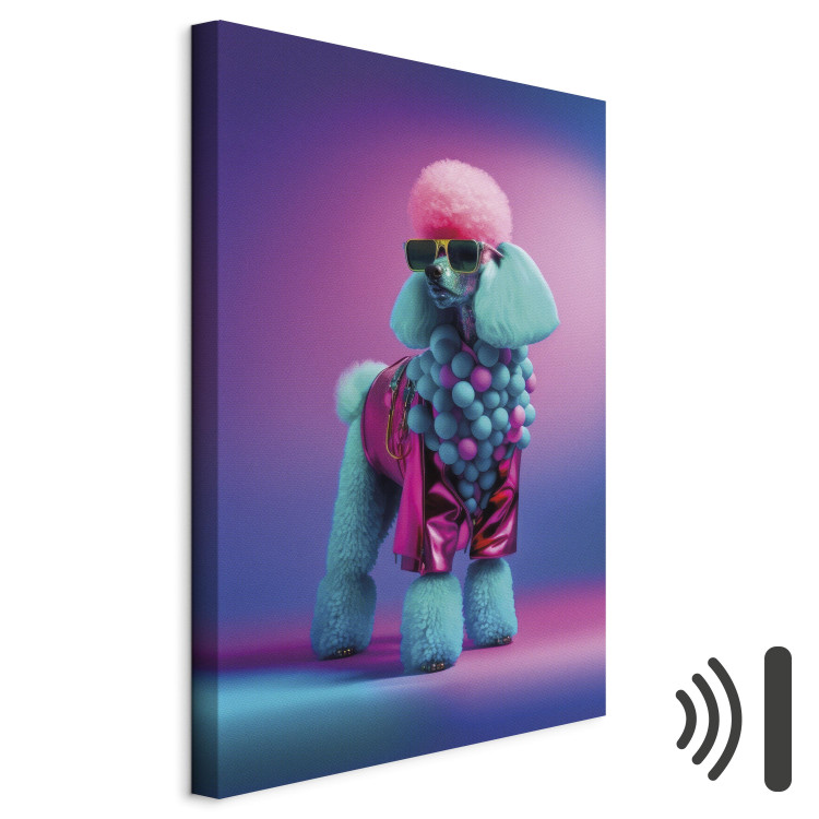 Canvas AI Dog Poodle - Fluffy Animal in a Fashionable Colorful Outfit - Vertical 150188 additionalImage 8