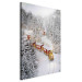 Canvas Christmas Train - A Fairy Tale Train Going Through a Snow-Covered Forest 151688 additionalThumb 2