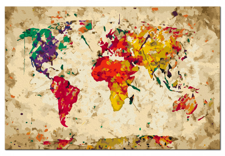 Paint by number World Map (Colour Splashes) 107498 additionalImage 5