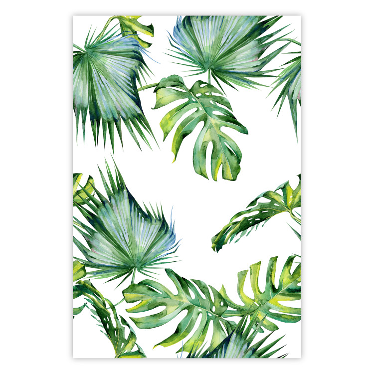 Wall Poster Jungle Vibe - tropical green composition with a botanical motif 114298