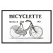Wall Poster Old bicycle - black and white composition with a date and English texts 115098 additionalThumb 17