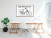 Wall Poster Old bicycle - black and white composition with a date and English texts 115098 additionalThumb 7