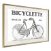 Wall Poster Old bicycle - black and white composition with a date and English texts 115098 additionalThumb 2