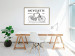 Wall Poster Old bicycle - black and white composition with a date and English texts 115098 additionalThumb 15