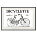 Wall Poster Old bicycle - black and white composition with a date and English texts 115098 additionalThumb 18