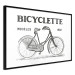 Wall Poster Old bicycle - black and white composition with a date and English texts 115098 additionalThumb 11