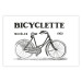 Wall Poster Old bicycle - black and white composition with a date and English texts 115098 additionalThumb 19