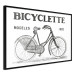 Wall Poster Old bicycle - black and white composition with a date and English texts 115098 additionalThumb 12