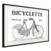 Wall Poster Old bicycle - black and white composition with a date and English texts 115098 additionalThumb 3