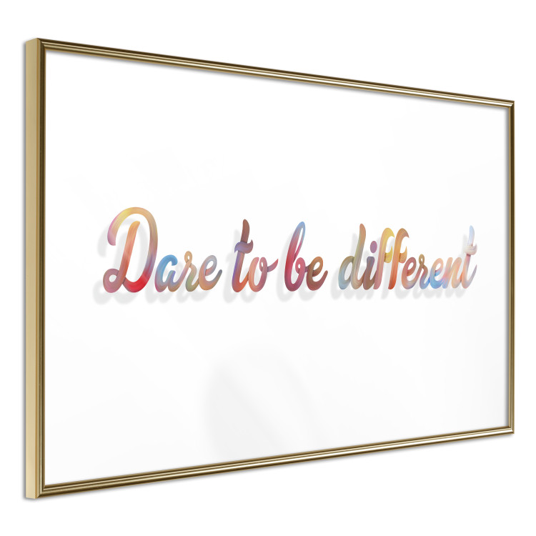 Poster Dare to be different - colorful English texts on a white background 115298 additionalImage 6