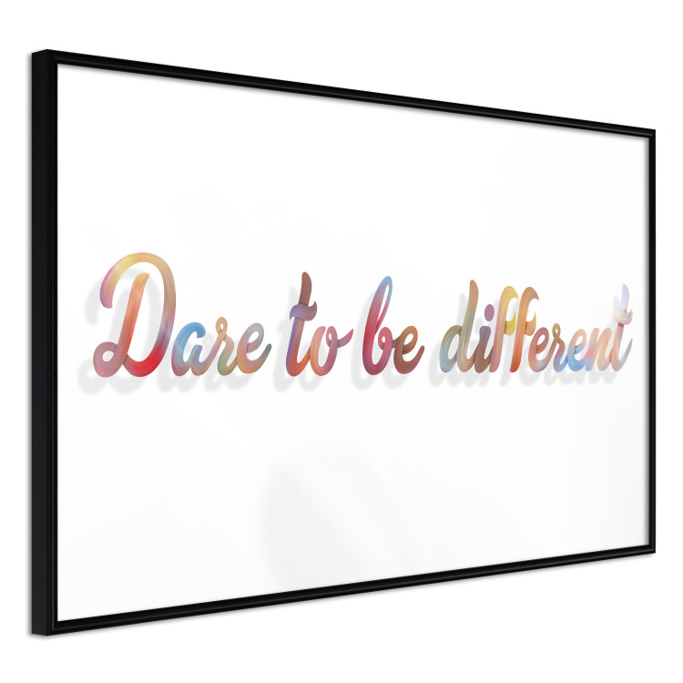 Poster Dare to be different - colorful English texts on a white background 115298 additionalImage 10