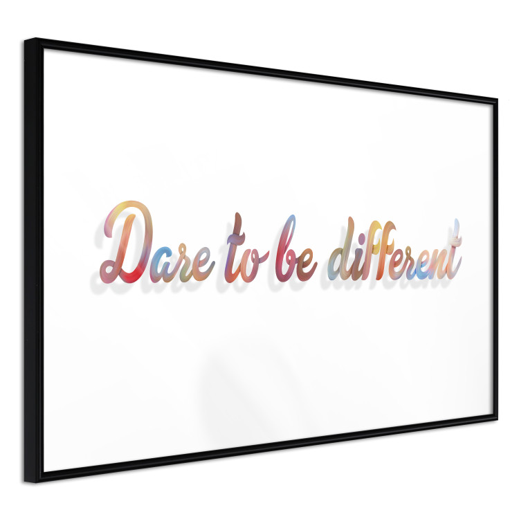 Poster Dare to be different - colorful English texts on a white background 115298 additionalImage 13