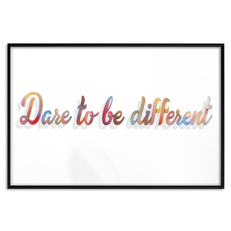 Poster Dare to be different - colorful English texts on a white background 115298 additionalImage 24
