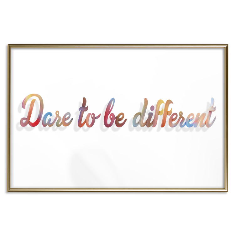 Poster Dare to be different - colorful English texts on a white background 115298 additionalImage 20