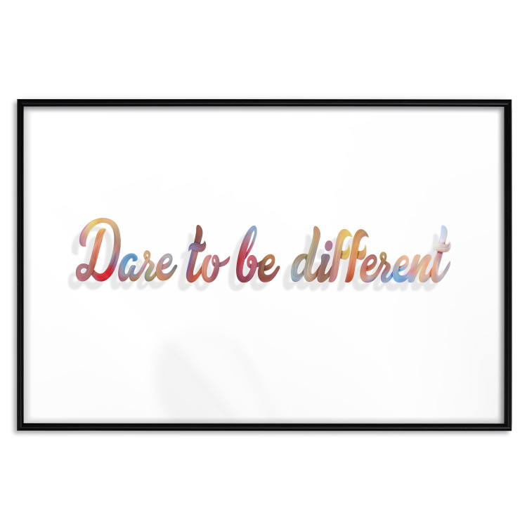 Poster Dare to be different - colorful English texts on a white background 115298 additionalImage 15
