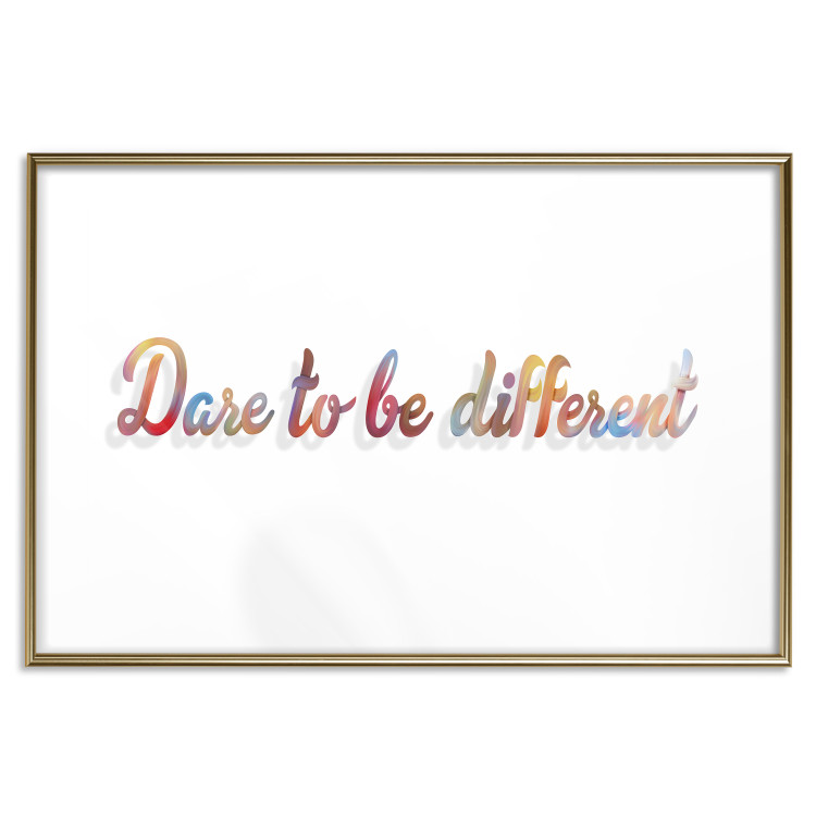 Poster Dare to be different - colorful English texts on a white background 115298 additionalImage 14