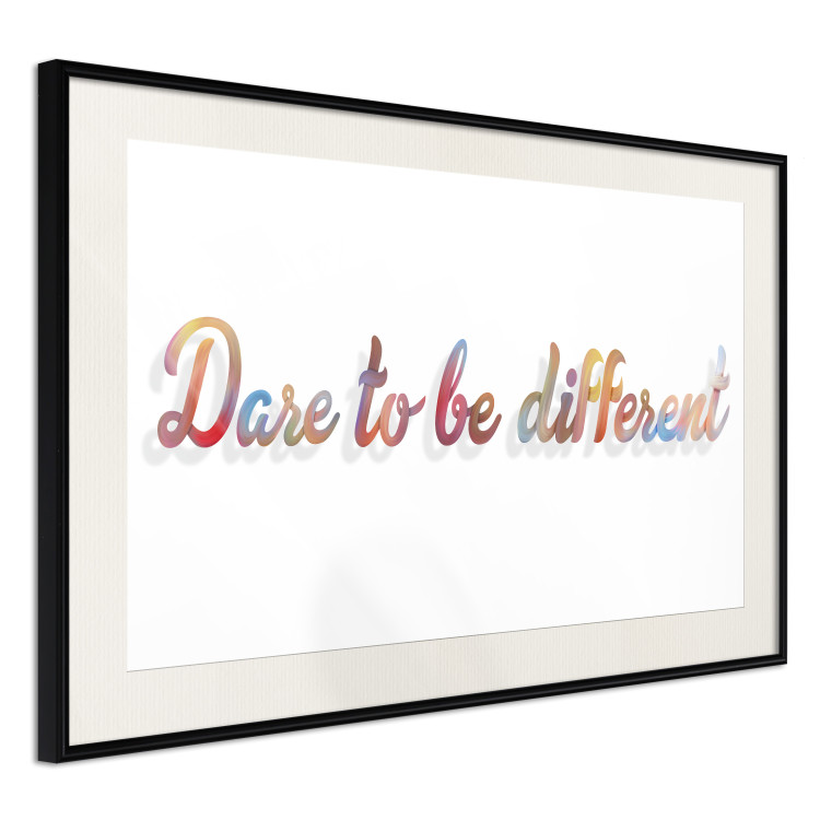 Poster Dare to be different - colorful English texts on a white background 115298 additionalImage 3