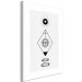 Canvas Print Eye of Providence - A composition of black and white graphic symbols on a gray background. I perfect for a teenager room 117298 additionalThumb 2