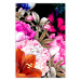 Wall Poster Scent of Summer - colorful composition with flowers on glamour black 117998