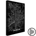 Canvas Print Black Map of Frankfurt - Black and White Map with subtitles in English 118098 additionalThumb 6