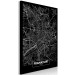 Canvas Print Black Map of Frankfurt - Black and White Map with subtitles in English 118098 additionalThumb 2
