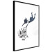 Wall Poster Shopping Frenzy - black and white mural with a character and shopping cart in Banksy style 118698 additionalThumb 13
