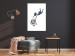 Wall Poster Shopping Frenzy - black and white mural with a character and shopping cart in Banksy style 118698 additionalThumb 2