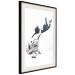 Wall Poster Shopping Frenzy - black and white mural with a character and shopping cart in Banksy style 118698 additionalThumb 3