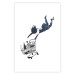 Wall Poster Shopping Frenzy - black and white mural with a character and shopping cart in Banksy style 118698 additionalThumb 19