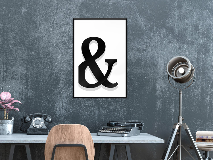 Wall Poster Ornamental Letter - black alphabet letter casting a shadow on a white background 122898 additionalImage 6