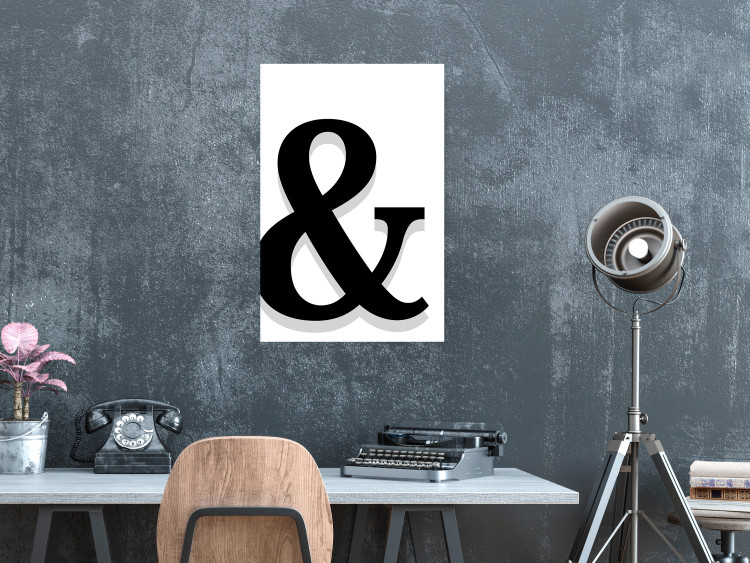 Wall Poster Ornamental Letter - black alphabet letter casting a shadow on a white background 122898 additionalImage 17