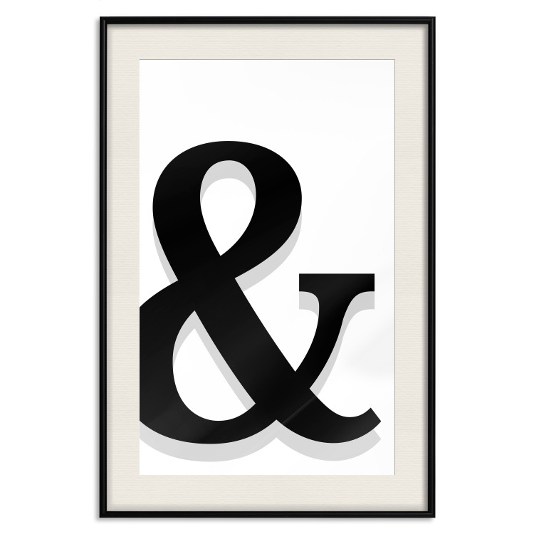 Wall Poster Ornamental Letter - black alphabet letter casting a shadow on a white background 122898 additionalImage 18