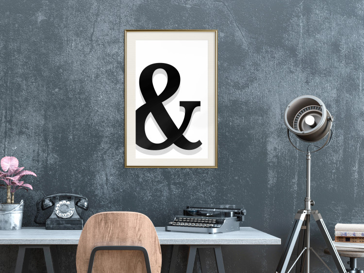 Wall Poster Ornamental Letter - black alphabet letter casting a shadow on a white background 122898 additionalImage 21