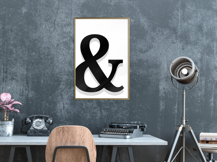 Wall Poster Ornamental Letter - black alphabet letter casting a shadow on a white background 122898 additionalImage 5