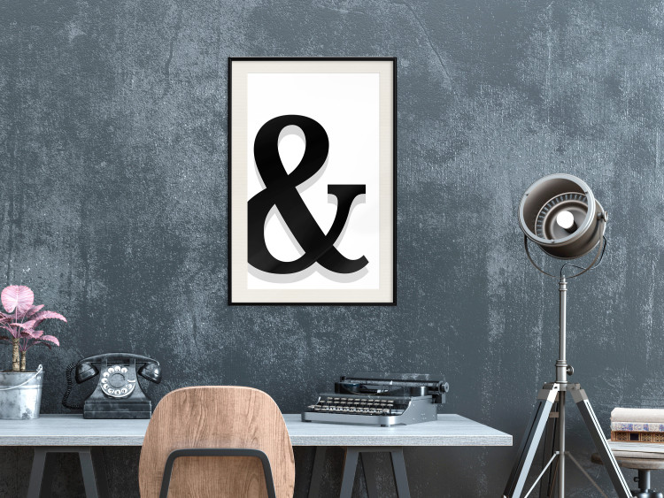 Wall Poster Ornamental Letter - black alphabet letter casting a shadow on a white background 122898 additionalImage 22