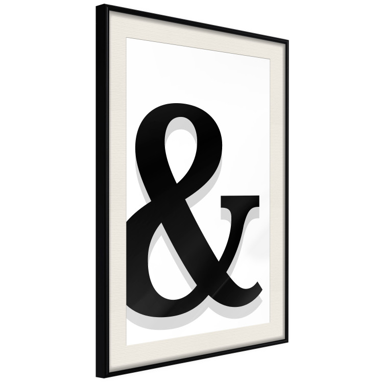Wall Poster Ornamental Letter - black alphabet letter casting a shadow on a white background 122898 additionalImage 3