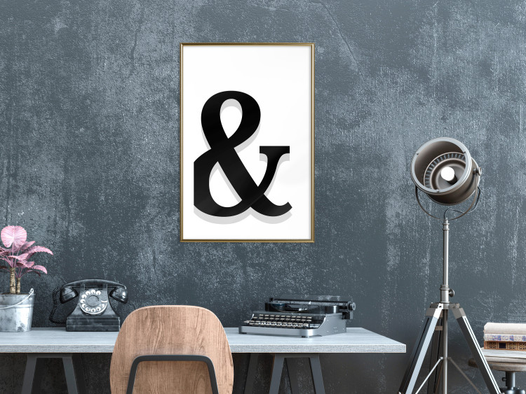 Wall Poster Ornamental Letter - black alphabet letter casting a shadow on a white background 122898 additionalImage 13