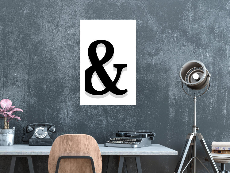 Wall Poster Ornamental Letter - black alphabet letter casting a shadow on a white background 122898 additionalImage 2
