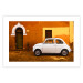 Poster Italian Alley - car on street against orange architecture backdrop 123798 additionalThumb 19
