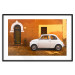 Poster Italian Alley - car on street against orange architecture backdrop 123798 additionalThumb 15