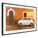 Poster Italian Alley - car on street against orange architecture backdrop 123798 additionalThumb 3