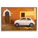 Poster Italian Alley - car on street against orange architecture backdrop 123798 additionalThumb 16