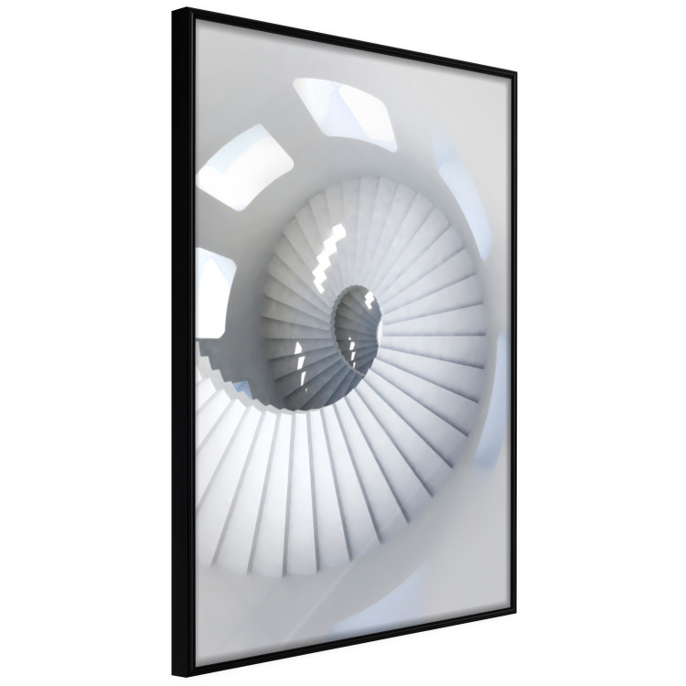 Poster Downward Path - architecture of white stairs in abstract motif 123898 additionalImage 12