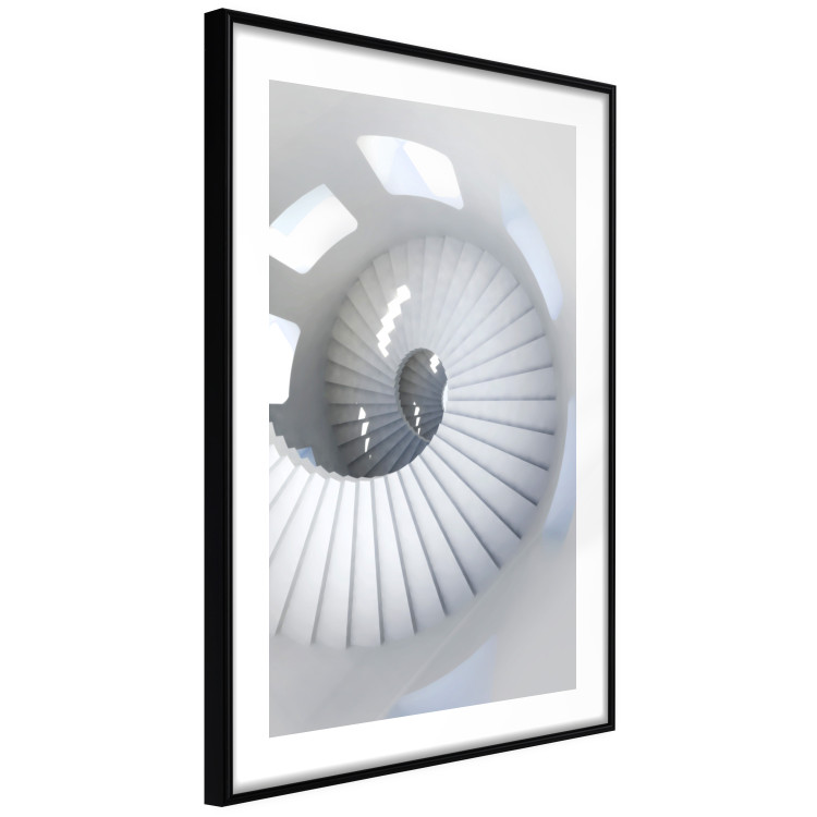 Poster Downward Path - architecture of white stairs in abstract motif 123898 additionalImage 13