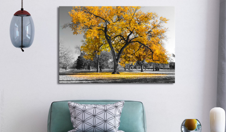 Large canvas print Autumn in the Park (Gold) [Large Format] 125598 additionalImage 6