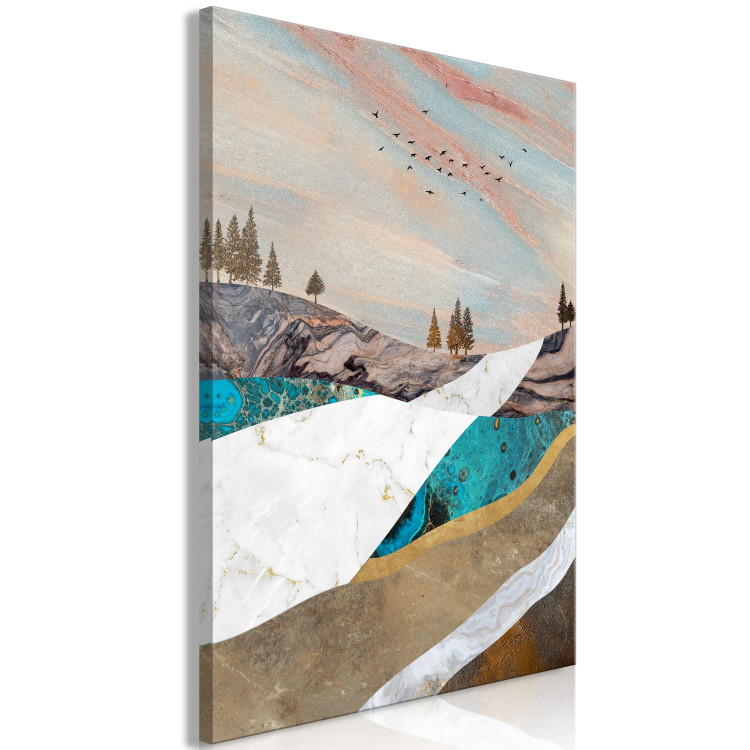 Canvas Art Print Mountains and Valleys (1 Part) Vertical 125898 additionalImage 2