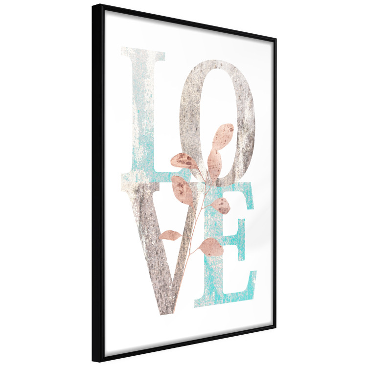 Poster Blooming Letters - blue and black letters forming an English word 127398 additionalImage 2